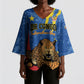 Personalized DR Congo Independence Day Kimono Sleeve Blouse Congo-Kinshasa Leopard