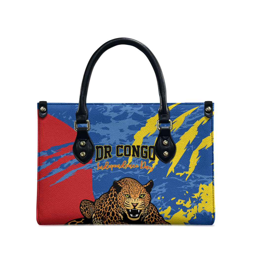 DR Congo Independence Day Leather Bag Congo-Kinshasa Leopard