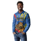 Personalized DR Congo Independence Day Long Sleeve Polo Shirt Congo-Kinshasa Leopard