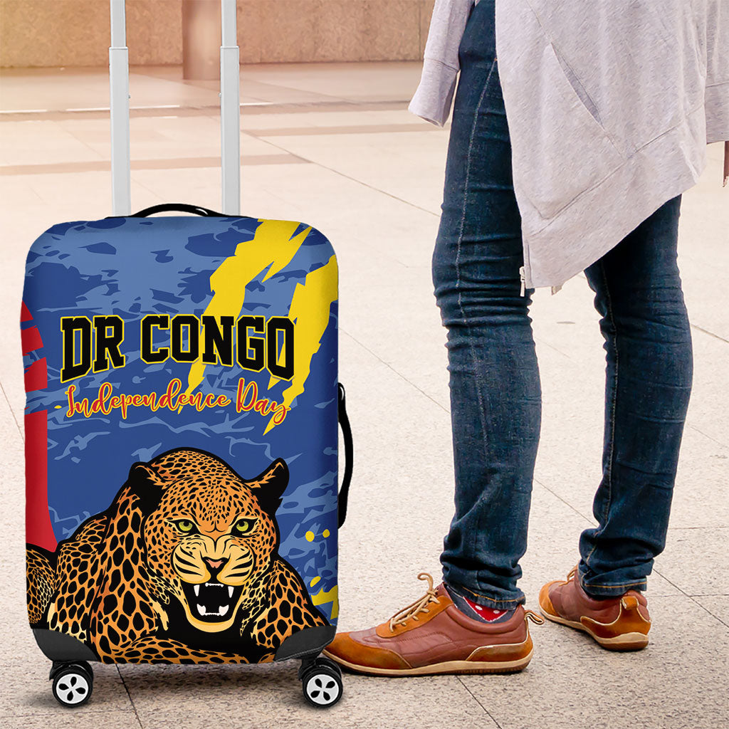 DR Congo Independence Day Luggage Cover Congo-Kinshasa Leopard