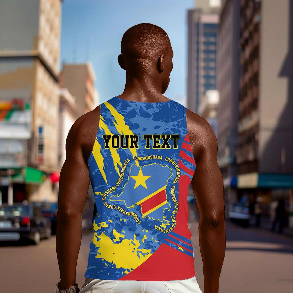 Personalized DR Congo Independence Day Men Tank Top Congo-Kinshasa Leopard