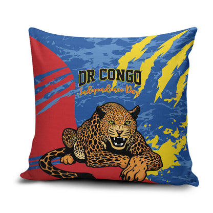 DR Congo Independence Day Pillow Cover Congo-Kinshasa Leopard