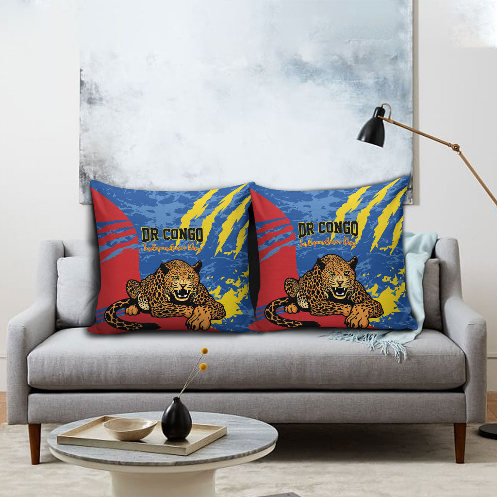 DR Congo Independence Day Pillow Cover Congo-Kinshasa Leopard