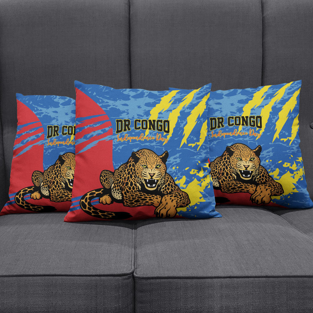 DR Congo Independence Day Pillow Cover Congo-Kinshasa Leopard