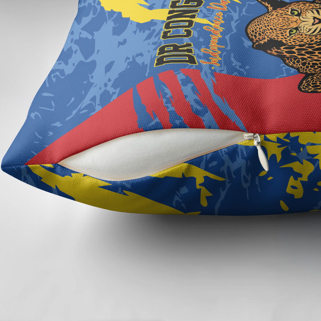 DR Congo Independence Day Pillow Cover Congo-Kinshasa Leopard