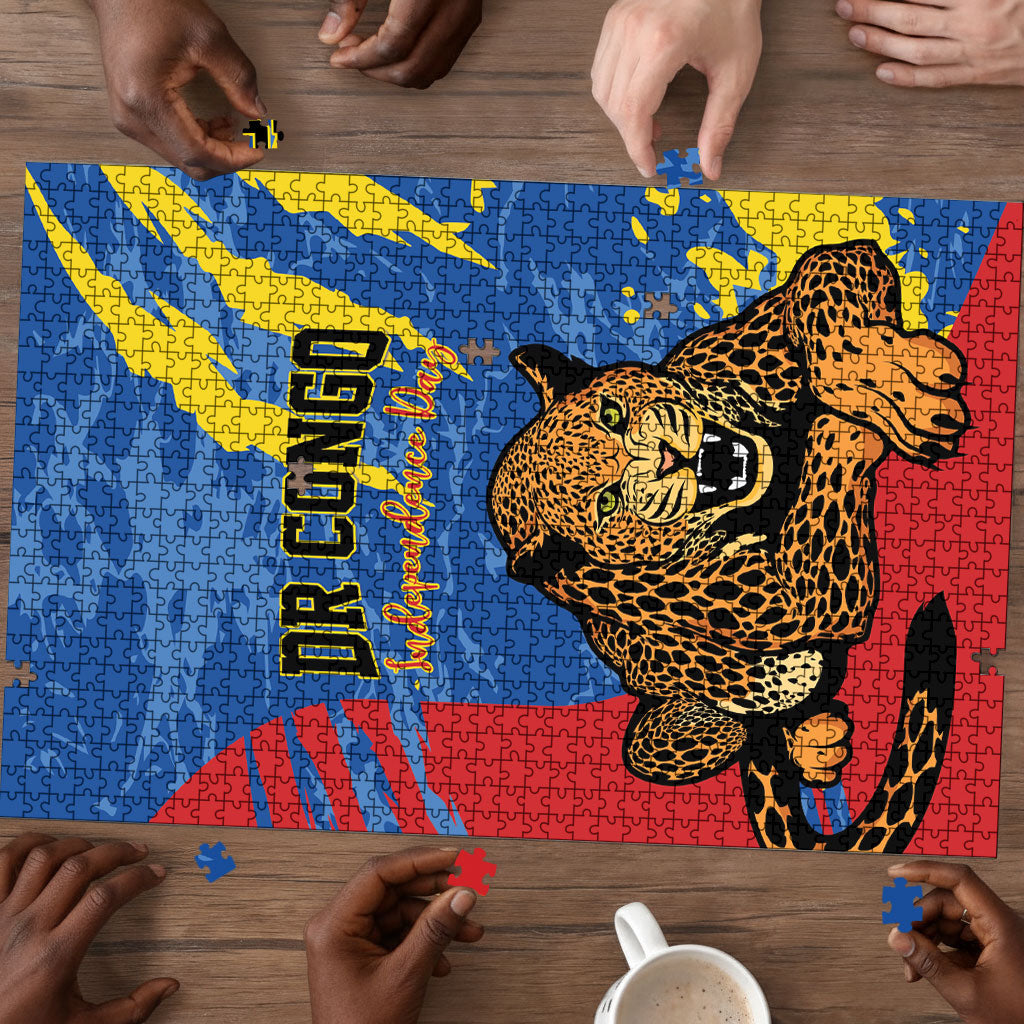 DR Congo Independence Day Puzzle Congo-Kinshasa Leopard