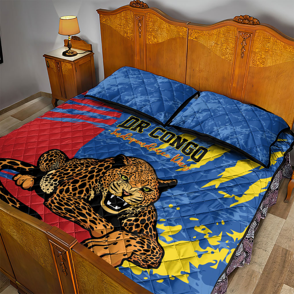 DR Congo Independence Day Quilt Bed Set Congo-Kinshasa Leopard