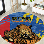 DR Congo Independence Day Round Carpet Congo-Kinshasa Leopard