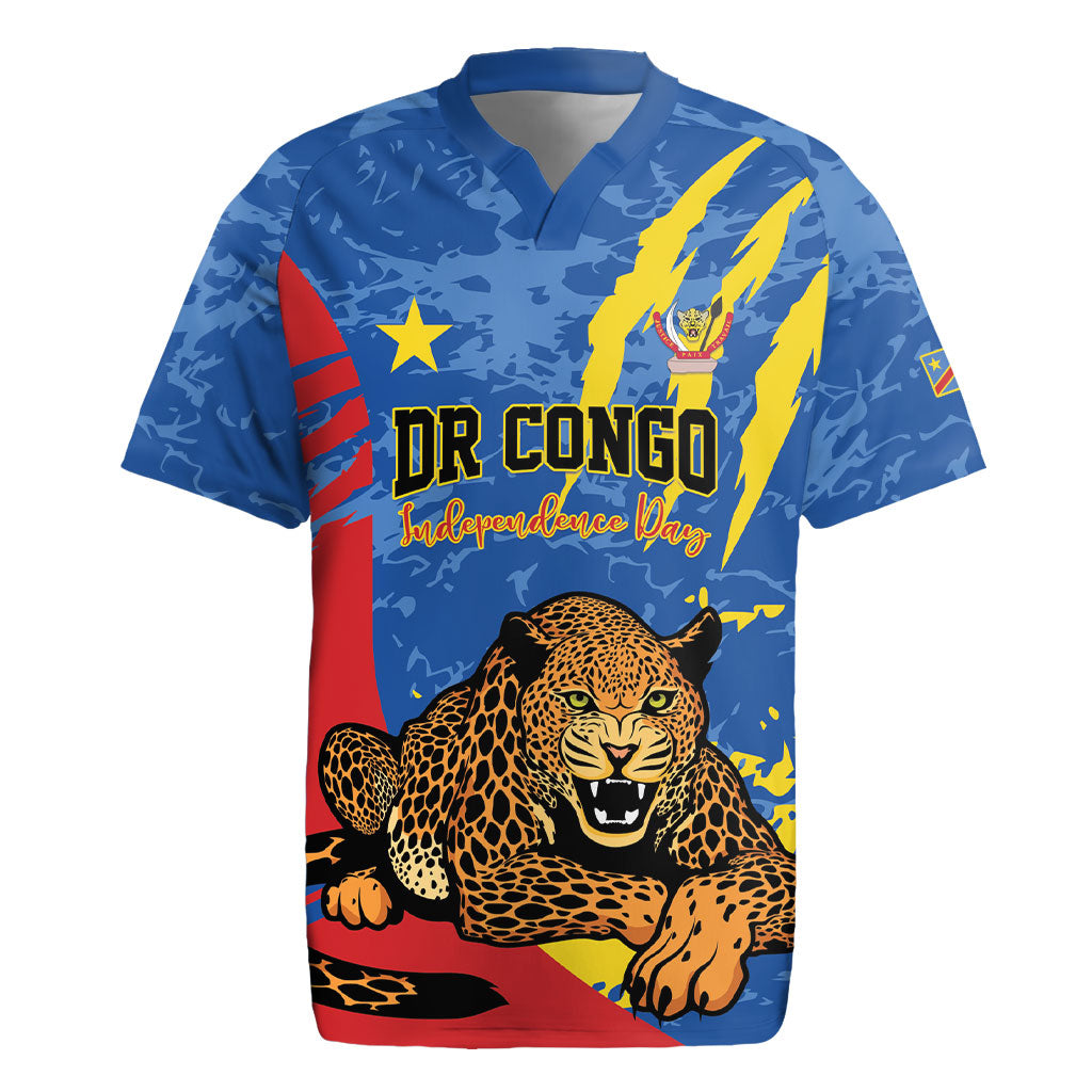 Personalized DR Congo Independence Day Rugby Jersey Congo-Kinshasa Leopard