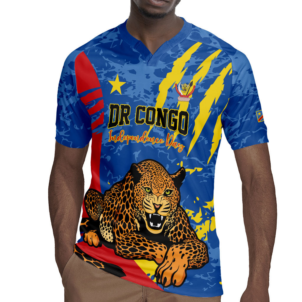 Personalized DR Congo Independence Day Rugby Jersey Congo-Kinshasa Leopard