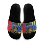 DR Congo Independence Day Slide Sandals Congo-Kinshasa Leopard
