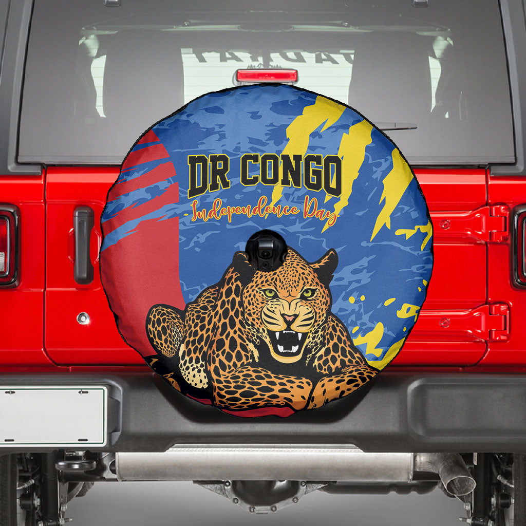 DR Congo Independence Day Spare Tire Cover Congo-Kinshasa Leopard