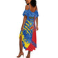 Personalized DR Congo Independence Day Summer Maxi Dress Congo-Kinshasa Leopard
