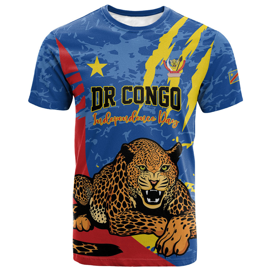 Personalized DR Congo Independence Day T shirt Congo-Kinshasa Leopard