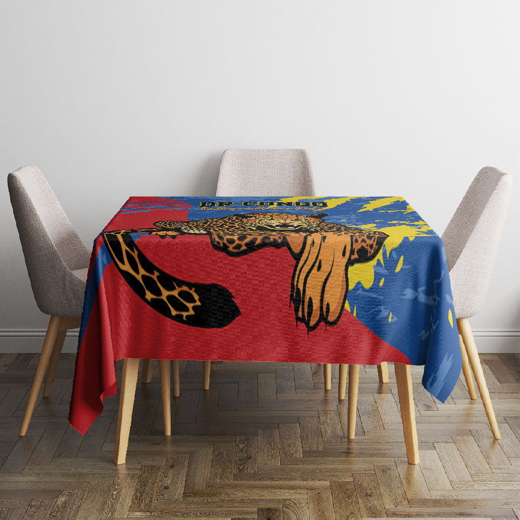 DR Congo Independence Day Tablecloth Congo-Kinshasa Leopard