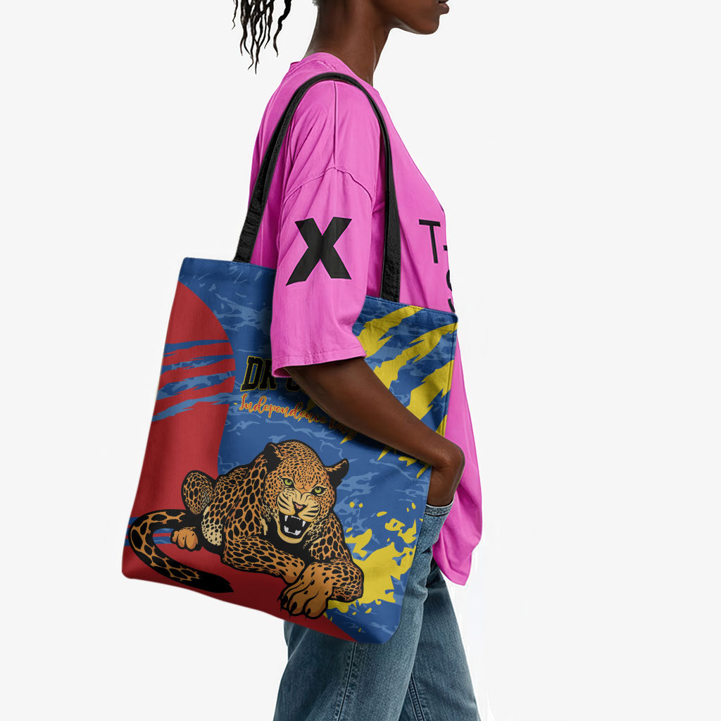 DR Congo Independence Day Tote Bag Congo-Kinshasa Leopard