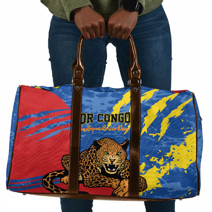 DR Congo Independence Day Travel Bag Congo-Kinshasa Leopard