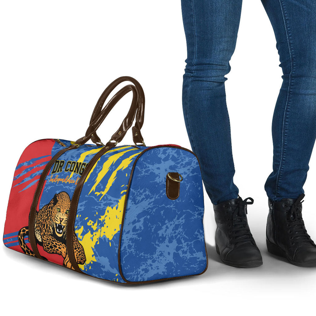 DR Congo Independence Day Travel Bag Congo-Kinshasa Leopard