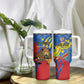 Personalized DR Congo Independence Day Tumbler With Handle Congo-Kinshasa Leopard