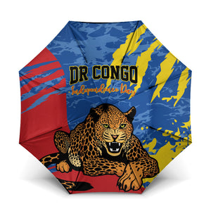 DR Congo Independence Day Umbrella Congo-Kinshasa Leopard