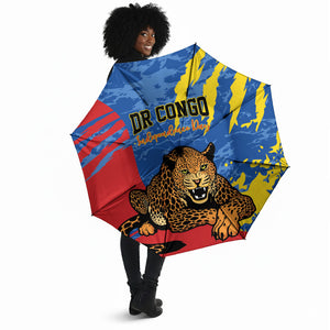 DR Congo Independence Day Umbrella Congo-Kinshasa Leopard