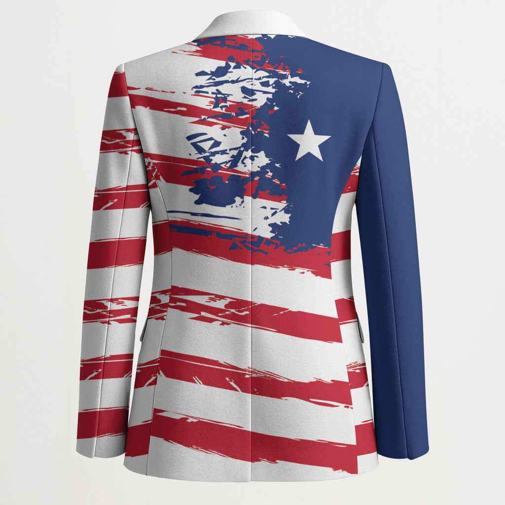 Liberia Flag Blazer Grunge Stylized
