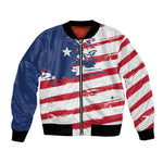 Liberia Flag Bomber Jacket Grunge Stylized