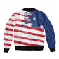 Liberia Flag Bomber Jacket Grunge Stylized