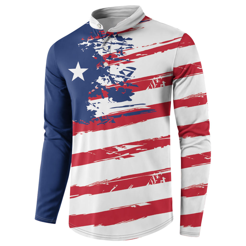 Liberia Flag Button Sweatshirt Grunge Stylized