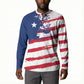 Liberia Flag Button Sweatshirt Grunge Stylized