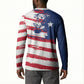 Liberia Flag Button Sweatshirt Grunge Stylized