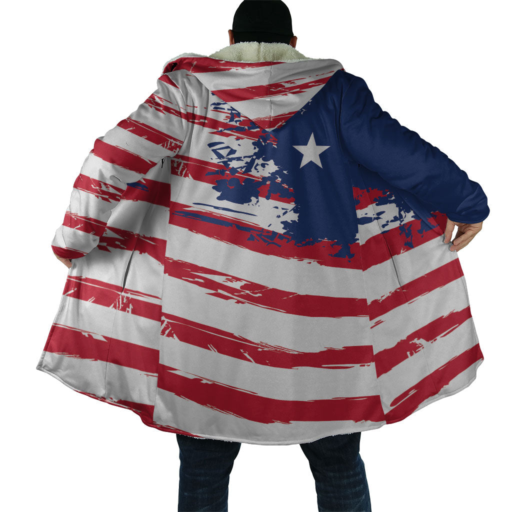 Liberia Flag Cloak Grunge Stylized