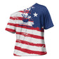 Liberia Flag Cross Shoulder Shirt Grunge Stylized