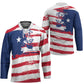 Liberia Flag Hockey Jersey Grunge Stylized