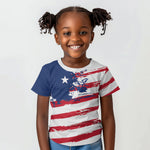 Liberia Flag Kid T shirt Grunge Stylized
