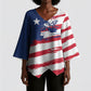 Liberia Flag Kimono Sleeve Blouse Grunge Stylized