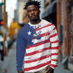Liberia Flag Long Sleeve Shirt Grunge Stylized