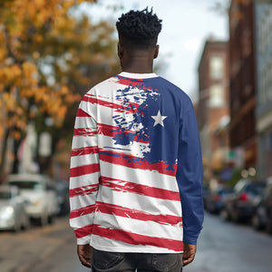 Liberia Flag Long Sleeve Shirt Grunge Stylized