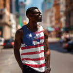 Liberia Flag Men Tank Top Grunge Stylized