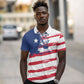 Liberia Flag Polo Shirt Grunge Stylized