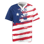 Liberia Flag Rugby Jersey Grunge Stylized