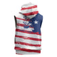 Liberia Flag Sleeveless Hoodie Grunge Stylized