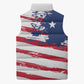 Liberia Flag Sleeveless Puffer Jacket Grunge Stylized