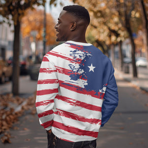Liberia Flag Sweatshirt Grunge Stylized