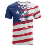 Liberia Flag T shirt Grunge Stylized