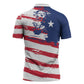 Liberia Flag Zipper Polo Shirt Grunge Stylized