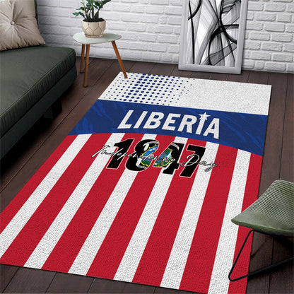 Liberia 1847 Area Rug Happy Independence Day