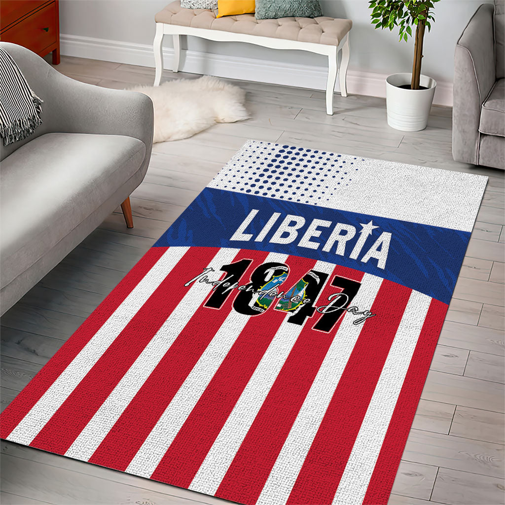 Liberia 1847 Area Rug Happy Independence Day