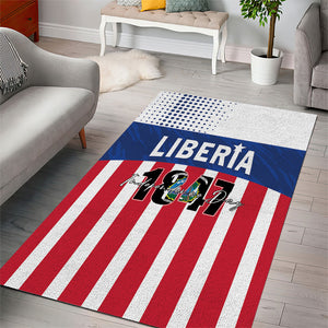 Liberia 1847 Area Rug Happy Independence Day