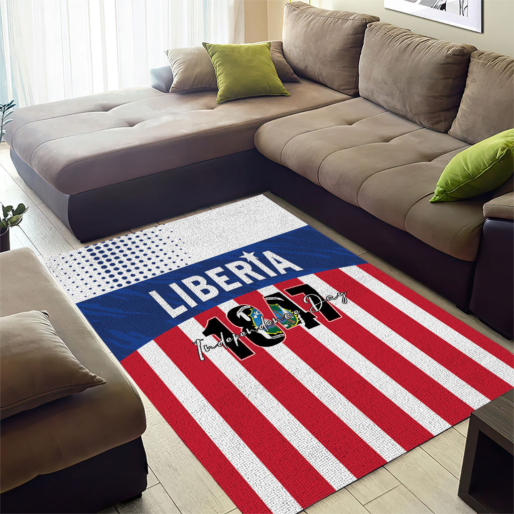 Liberia 1847 Area Rug Happy Independence Day